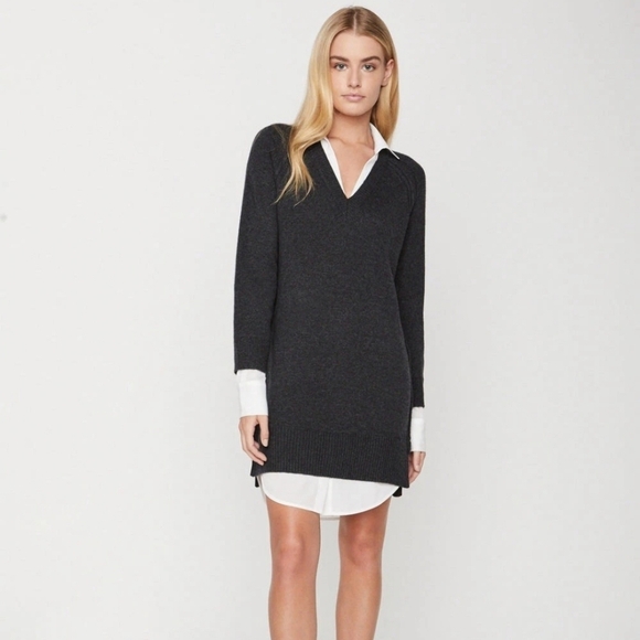 Brochu Walker The Looker Georgette Layered V Neck Sweater Dress Size XS - Picture 1 of 16